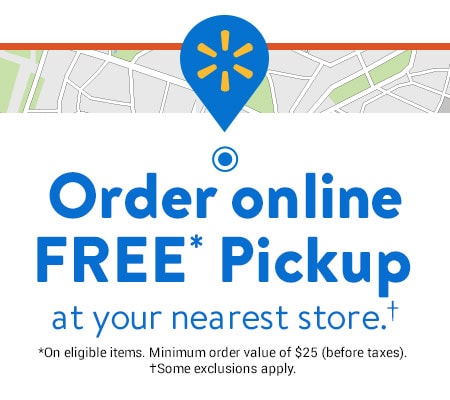 Order online. FREE* Pickup in store†. *On eligible items. Minimum order value of $25 (before taxes). †Some exclusions apply.