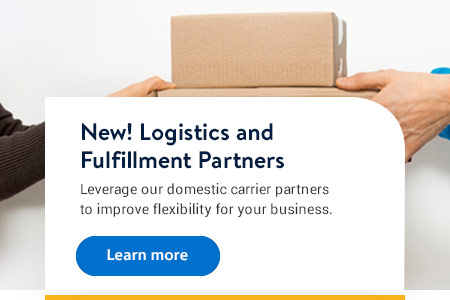 New! Logistics and Fulfillment Partner